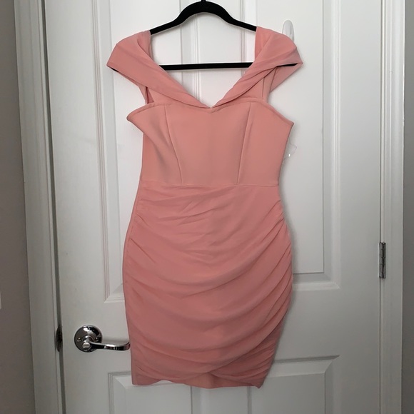 SHEIN Off Shoulder Ruched Bandage Dress - Picture 7 of 12